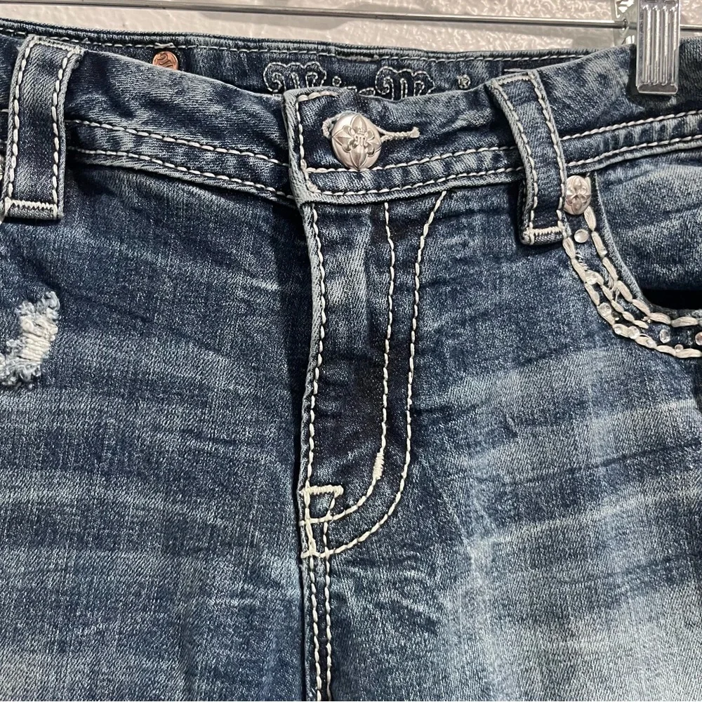 Miss me Women’s Mid-Rise Distressed Blue Jeans 32 - Picture 16 of 16